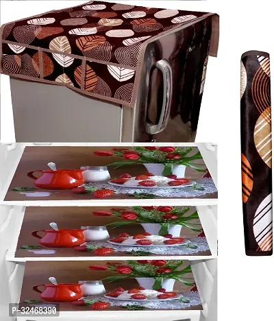 Fridge Top Cover And 3 Mats And 1 Handle Cover-thumb0