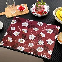 Designer Maroon PVC Place Mats Set Of 6-thumb1