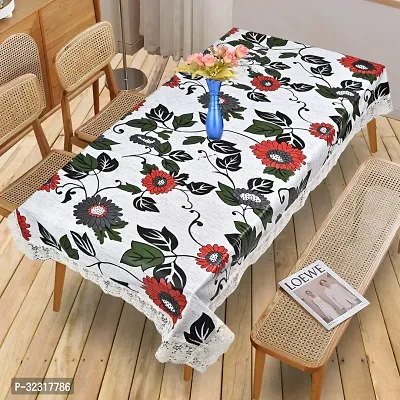 Designer White PVC Table Cloth-thumb0