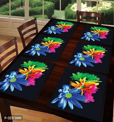 Designer Multicoloured PVC Place Mats Set Of 6-thumb0