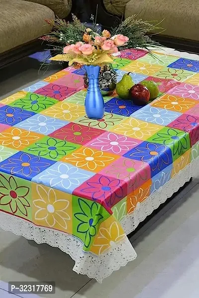 Designer Multicoloured PVC Table Cloth-thumb0