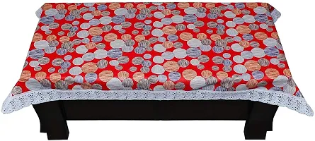 Designer Red PVC Table Cloth-thumb1