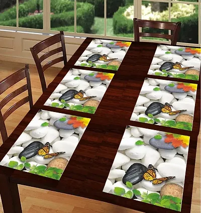 LOTUSKING Placemats Washable Set of 6 Place Mats Non-Slip PVC Tear-Proof Heat Resistant Place Mats 45 x 30 cm and Bring use of Multipurpose placemat/Dining Table placemat//Drawer mat1 (hq4hyd13fr)