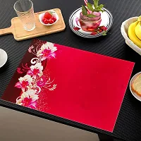 Designer Red PVC Place Mats Set Of 6-thumb2