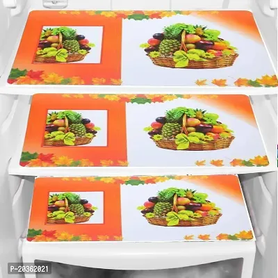 Stylish Printed Polyester Fridge Top Cover with Mat-thumb2