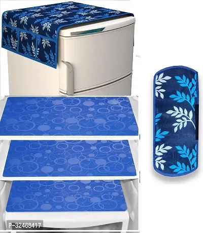 Fridge Top Cover And 3 Mats And 1 Handle Cover