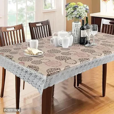 Designer White PVC Table Cloth