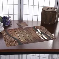 Designer Brown PVC Place Mats Set Of 6-thumb3