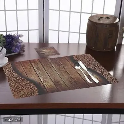 Designer Brown PVC Place Mats Set Of 6-thumb4