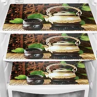 Combo of Exclusive Decorative Fridge Top Cover  Fridge Mat-thumb1