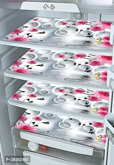 Combo of Exclusive Decorative Fridge Top Cover  Fridge Mat-thumb2