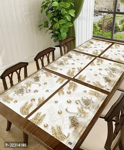 Designer White PVC Place Mats Set Of 6-thumb0