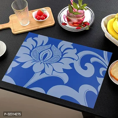 Designer Blue PVC Place Mats Set Of 6-thumb2