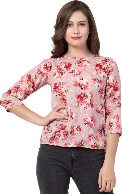 Printed Casual wear Crepe Top