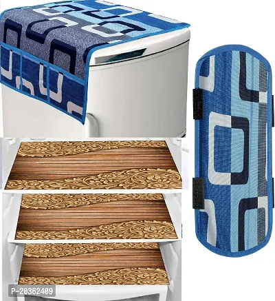 Combo of Exclusive Decorative Fridge Top Cover  Fridge Mat