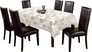 Designer White PVC Table Cloth-thumb1