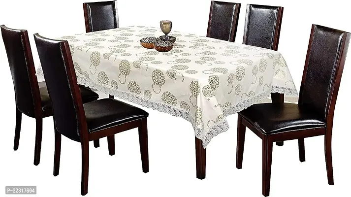 Designer White PVC Table Cloth-thumb2