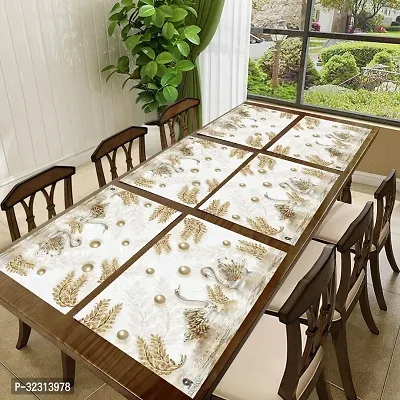 Designer White PVC Place Mats Set Of 6-thumb0