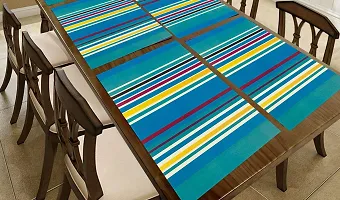 Designer Multicoloured PVC Place Mats Set Of 6-thumb4