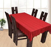 Designer Red PVC Table Cloth-thumb2