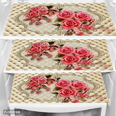 Stylish Polyester Printed Fridge Top Cover with Mats, Combo-thumb2