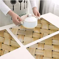 Designer Beige PVC Place Mats Set Of 6-thumb1