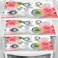 Stylish Printed Polyester Fridge Top Cover with Mat and Handle Cover, Combo-thumb2