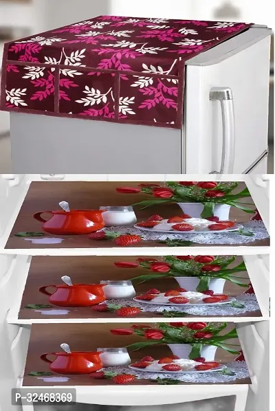 Fridge Top Cover And 3 Mats