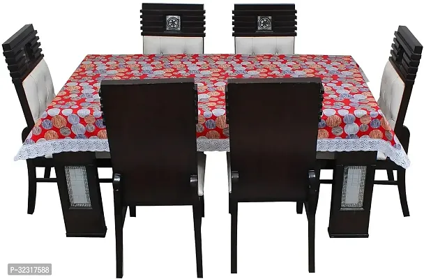 Designer Red PVC Table Cloth-thumb2