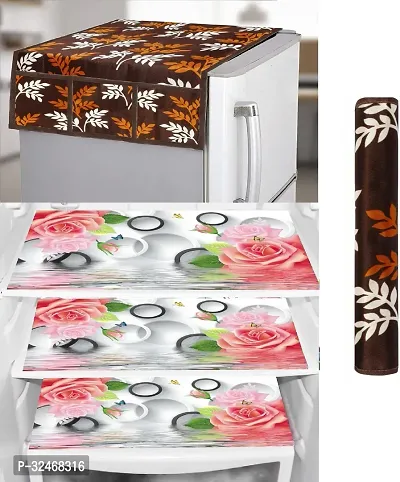 Fridge Top Cover And 3 Mats And 1 Handle Cover-thumb0