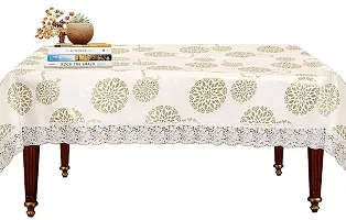 Designer White PVC Table Cloth-thumb3