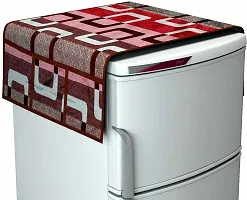 Stylish Printed Polyester Fridge Top Cover with Mat-thumb3