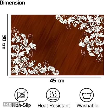 Designer Brown PVC Place Mats Set Of 6-thumb3