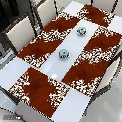 Designer Brown PVC Place Mats Set Of 6-thumb4