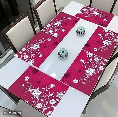 Designer Pink PVC Place Mats Set Of 6-thumb0