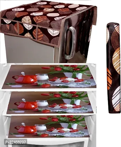 Fridge Top Cover And 3 Mats And 1 Handle Cover-thumb0