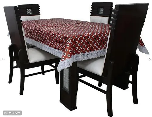 Designer Maroon PVC Table Cloth-thumb0