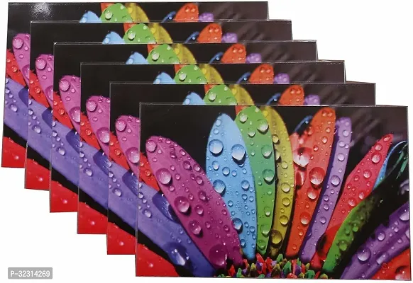 Designer Multicoloured PVC Place Mats Set Of 6-thumb3