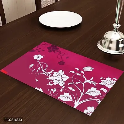 Designer Pink PVC Place Mats Set Of 6-thumb3