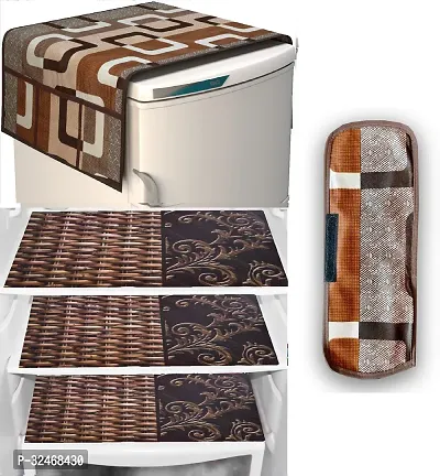 Fridge Top Cover And 3 Mats And 1 Handle Cover