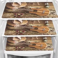 Combo of Exclusive Decorative Fridge Top Cover  Fridge Mat-thumb1