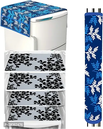 Combo of Exclusive Decorative Fridge Top Cover  Fridge Mat