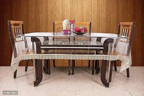 Designer White PVC Table Cloth