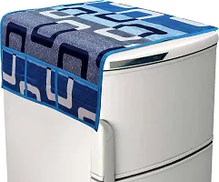 Stylish Printed Fridge Top Cover with Mat and Handle Cover, Combo-thumb3