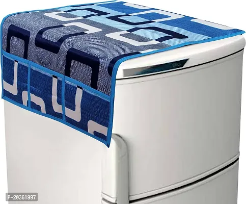 Stylish Printed Fridge Top Cover with Mat and Handle Cover, Combo-thumb4