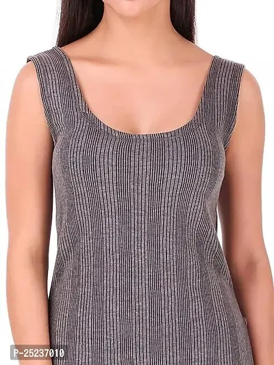 Stylish Grey Cotton Solid Thermal Top For Women-thumb0