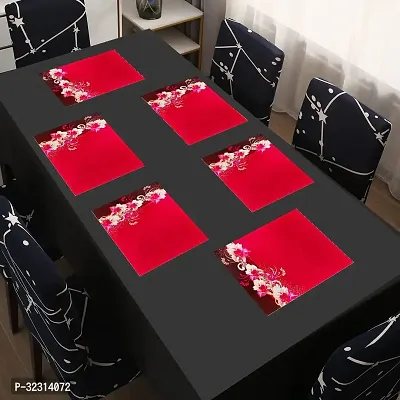 Designer Red PVC Place Mats Set Of 6