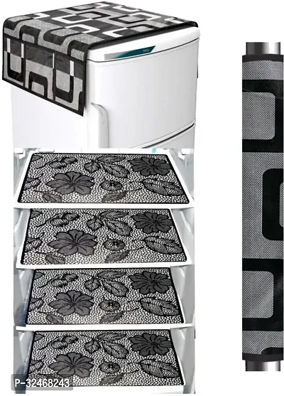 Fridge Top Cover And 3 Mats And 1 Handle Cover