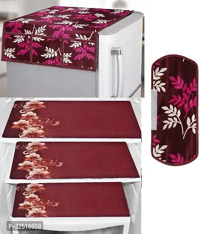 New Pvc Fridge Top Cover And 3 Mats And 1 Handle Cover-thumb0