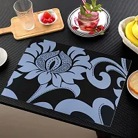 Designer Black PVC Place Mats Set Of 6-thumb2